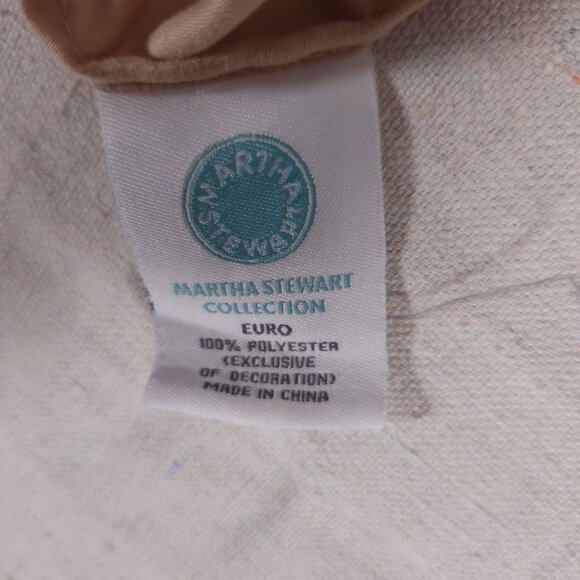 Martha Stewart Collection Euro Sham 24x24 Embroidered Trellis Like Pattern - Picture 9 of 12